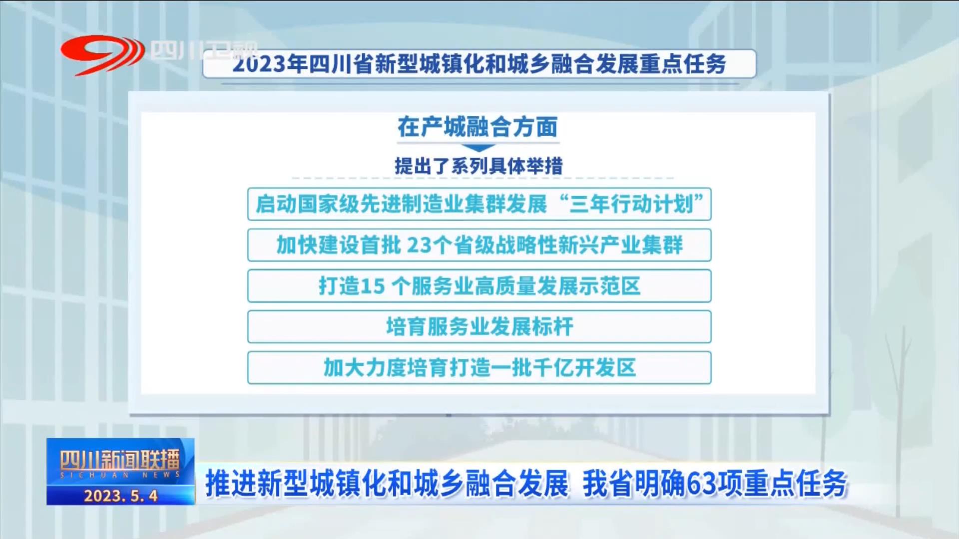 四川新聞聯(lián)播丨推進(jìn)新型城鎮(zhèn)化和城鄉(xiāng)融合發(fā)展 我省明確63項(xiàng)重點(diǎn)任務(wù) 第 3 張